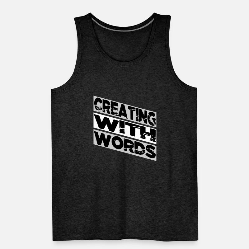 creative projects writing techniques funny happy Männer Premium Bio Tank Top