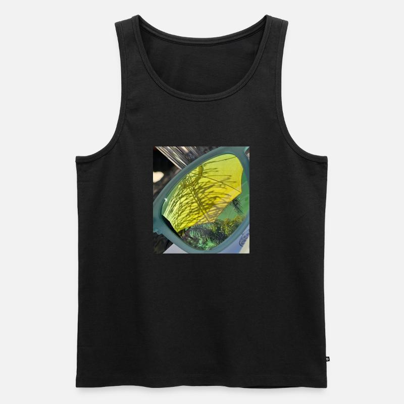 Genieße dein Leben - Männer Premium Bio Tank Top - Schwarz