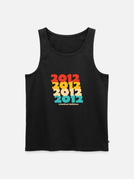2012: Limited Edition - 12th Anniversary - Men's Premium Organic Tank Top - black