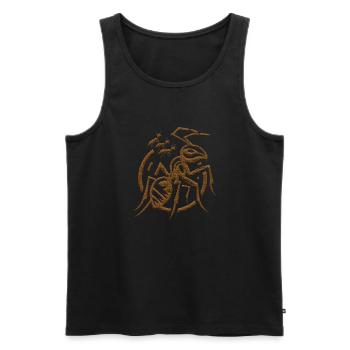 animal beast wildlife animal species art forest flora - Men's Premium Organic Tank Top - black - Front - AI Model Male 178 light (178cm)