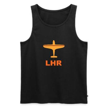 Flughafen London Heathrow - LHR - Großbritannien - Männer Premium Bio Tank Top - Schwarz - Vorne - Michal (187cm)