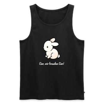 Hase - Männer Premium Bio Tank Top - Schwarz - Vorne - Michal (187cm)