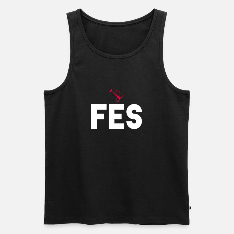 Fès Shisha Wasserpfeife Hookah - Männer Premium Bio Tank Top - Schwarz