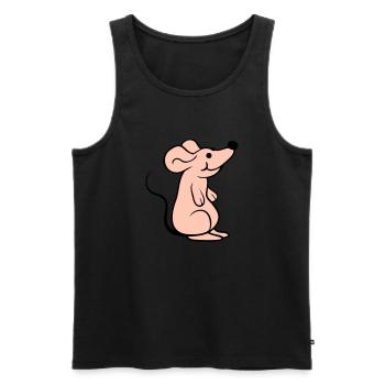 Mouse Mouse Cute Little Rat Rodent Friendly - Men's Premium Organic Tank Top - black - Front - Michal (187cm)