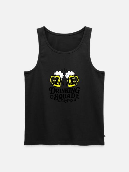 Drinking Squad Bier - Männer Premium Bio Tank Top - Schwarz