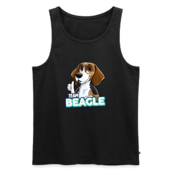 TEAM Beagle - Tricolore - Männer Premium Bio Tank Top - Schwarz - Vorne - AI Model Male 178 light (178cm)
