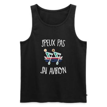 J'peux pas j'ai aviron - Débardeur bio Premium Homme - noir - Devant - Michal (187cm)
