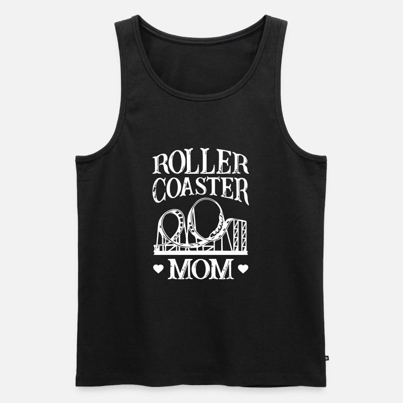 Roller Coaster Mom - Männer Premium Bio Tank Top - Schwarz