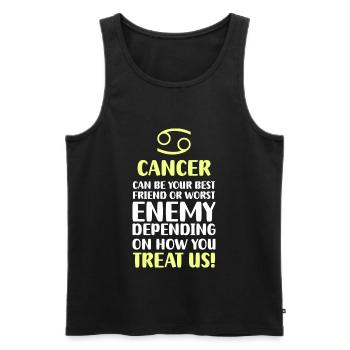 Zodiac Sign Astrology Moon Galaxy - Men's Premium Organic Tank Top - black - Front - Michal (187cm)
