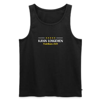 Kann Losgehen Praktikum 2024 Start Beruf Pratikant - Männer Premium Bio Tank Top - Schwarz - Vorne - Michal (187cm)
