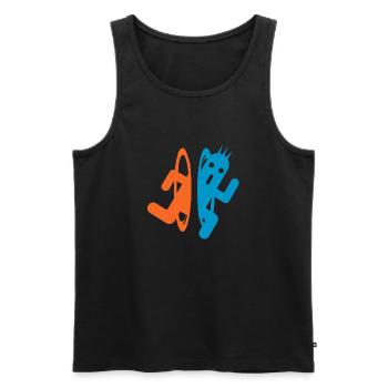 Portale und 1000 Nadeln - Männer Premium Bio Tank Top - Schwarz - Vorne - AI Model Male 178 light (178cm)