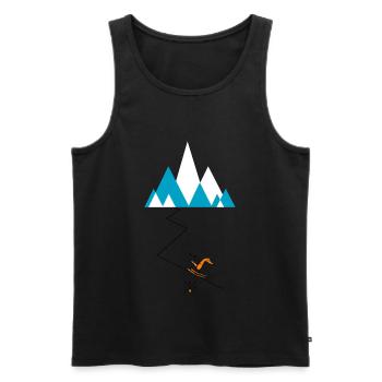 Skifahrer Fuchs b - Männer Premium Bio Tank Top - Schwarz - Vorne - Michal (187cm)