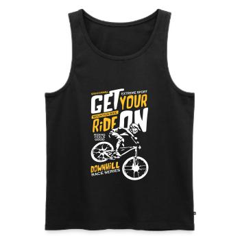 Downhill Race Series - Men's Premium Organic Tank Top - black - Front - Michal (187cm)