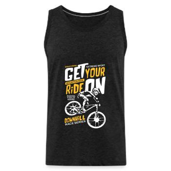 Downhill Race Series - Männer Premium Bio Tank Top - Anthrazit - Vorne - Alexander (188cm)