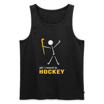 Hockey sur gazon Hockey Joueurs de hockey Saison de hockey - Débardeur bio Premium Homme - noir - Devant - Michal (187cm)