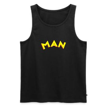 Man - Débardeur bio Premium Homme - noir - Devant - AI Model Male 178 light (178cm)