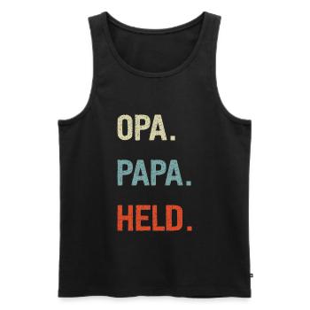 Opa Papa Held Herrentag Vatertag Idee - Männer Premium Bio Tank Top - Schwarz - Vorne - AI Model Male 178 light (178cm)