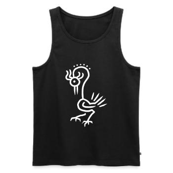 Vogel Minimal VEKTOR - Männer Premium Bio Tank Top - Schwarz - Vorne - AI Model Male 178 light (178cm)