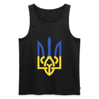 Ukraine Peace - Men's Premium Organic Tank Top - black - Front - Michal (187cm)