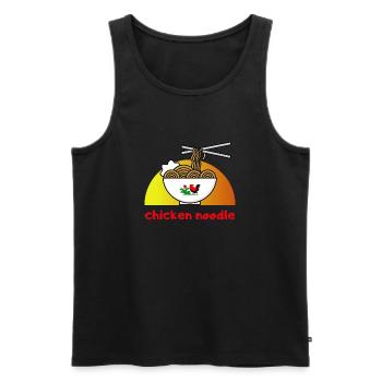 Chicken noodle - Men's Premium Organic Tank Top - black - Front - Michal (187cm)