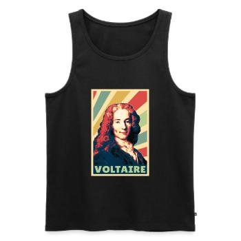 Voltaire Vintage Colores - Débardeur bio Premium Homme - noir - Devant - AI Model Male 178 light (178cm)