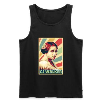 Madam CJ Walker Vintage Colors - Men's Premium Organic Tank Top - black - Front - Michal (187cm)