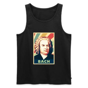 Johann Sebastian Bach Vintage Colores - Débardeur bio Premium Homme - noir - Devant - Michal (187cm)