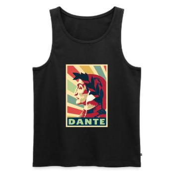 Dante colores vintage - Débardeur bio Premium Homme - noir - Devant - Michal (187cm)