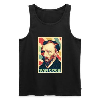 Vincent van Gogh Vintage Farben - Männer Premium Bio Tank Top - Schwarz - Vorne - AI Model Male 178 light (178cm)