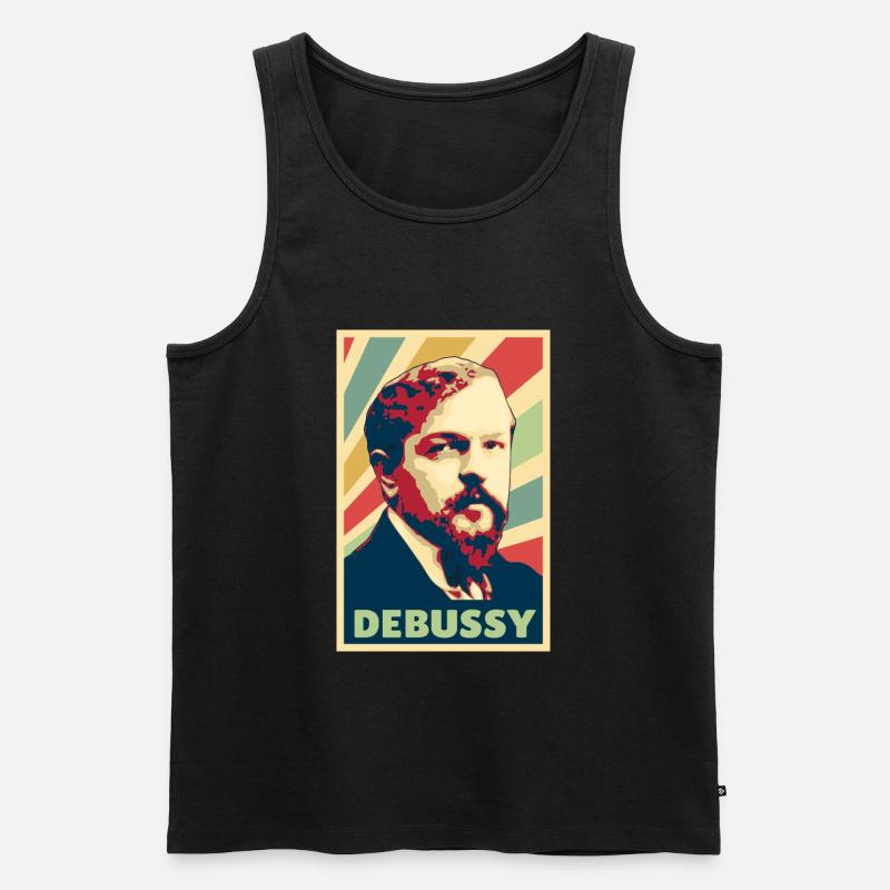 Claude Debussy - Männer Premium Bio Tank Top - Schwarz