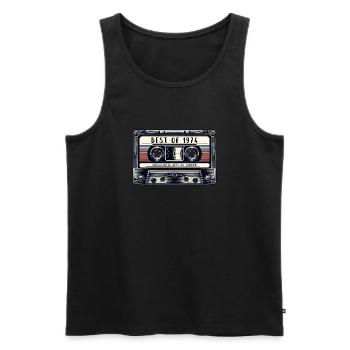 Best of 1974 - 50. Geburtstag Geschenk - Männer Premium Bio Tank Top - Schwarz - Vorne - Michal (187cm)