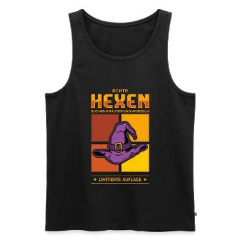 Hexen - Männer Premium Bio Tank Top - Schwarz - Vorne - AI Model Male 178 light (178cm)