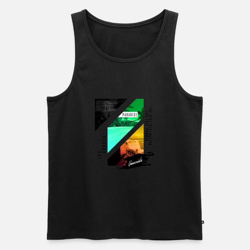 Archipel Los Roques - Männer Premium Bio Tank Top - Schwarz