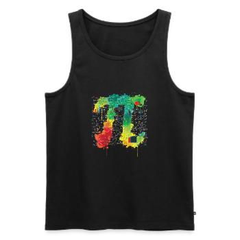 Mathe Lehrer Formeln Spickzettel PI Homeschooling - Männer Premium Bio Tank Top - Schwarz - Vorne - AI Model Male 178 light (178cm)