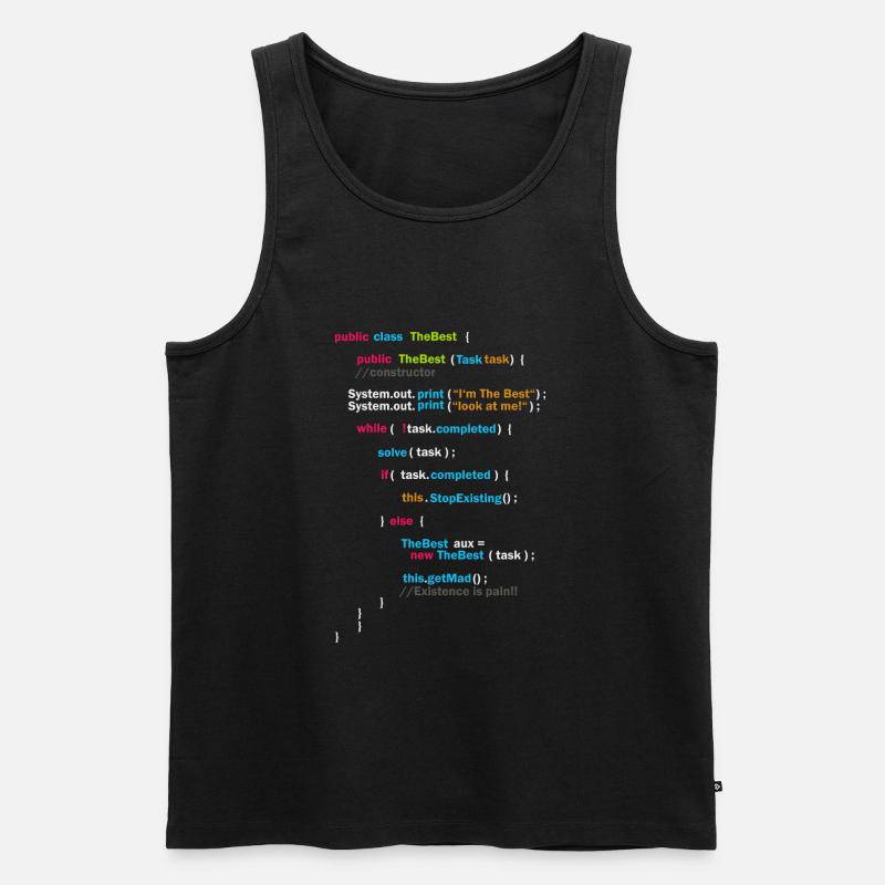 Program Code - The Best | Code - Men's Premium Organic Tank Top - black