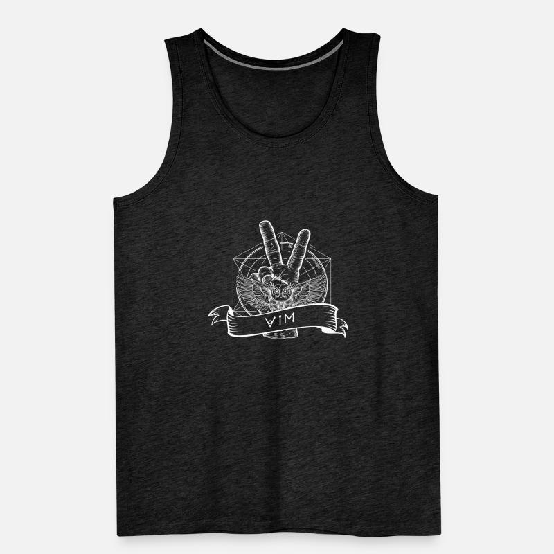 vim linux open source consolen editor Männer Premium Bio Tank Top