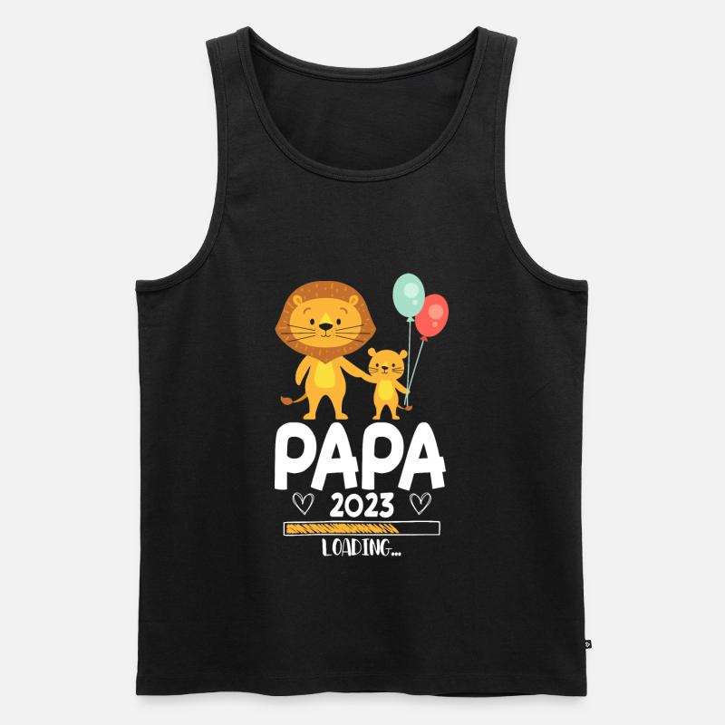 Papa 2023 Loading - Männer Premium Bio Tank Top - Schwarz