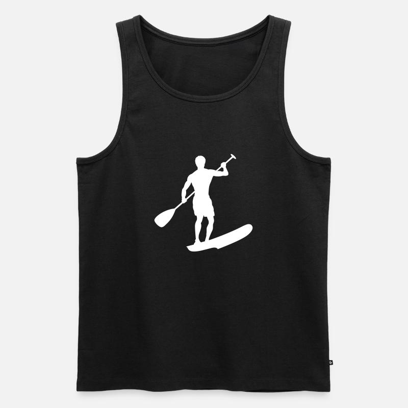 SUP Sportler Design - Männer Premium Bio Tank Top - Schwarz