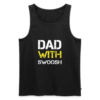 Dad with swoosh - Men's Premium Organic Tank Top - black - Front - Michal (187cm)