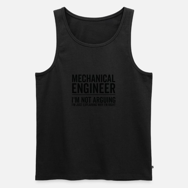 Just Explaining - Mechanical Engineer - Men's Premium Organic Tank Top - undefined