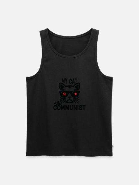 Min kat er kommunist - Herre Premium økologisk tanktop - 