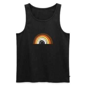 Drapeau - Ours arc-en-ciel LGBTQIA - Débardeur bio Premium Homme - noir - Devant - Michal (187cm)