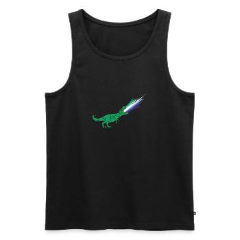 Drapeau gay LGBTQ - Dinosaures - Débardeur bio Premium Homme - noir - Devant - Michal (187cm)