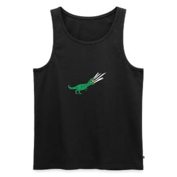 LGBTQ Straight Ally Flag - Dinosaurier - Männer Premium Bio Tank Top - Schwarz - Vorne - Michal (187cm)