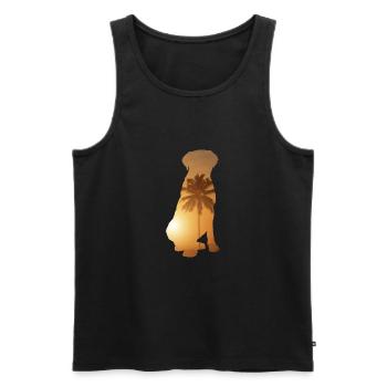 Sommerstrand - Mastiff - Männer Premium Bio Tank Top - Schwarz - Vorne - Michal (187cm)
