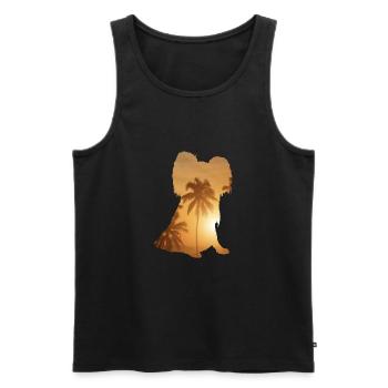 Sommerstrand - Papillon - Männer Premium Bio Tank Top - Schwarz - Vorne - Michal (187cm)