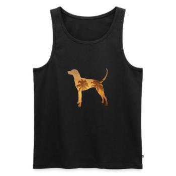 Sommerstrand - Redbone Coonhound - Männer Premium Bio Tank Top - Schwarz - Vorne - Michal (187cm)