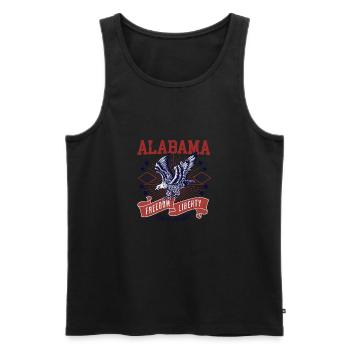 Retro USA Eagle Freedom 1819 Vintage Alabama - Men's Premium Organic Tank Top - black - Front - Michal (187cm)