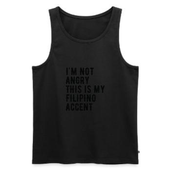 I'm not evil, my Filipino accent - Men's Premium Organic Tank Top - black - Front - AI Model Male 178 light (178cm)