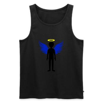 Angel Wings - Men's Premium Organic Tank Top - black - Front - Michal (187cm)